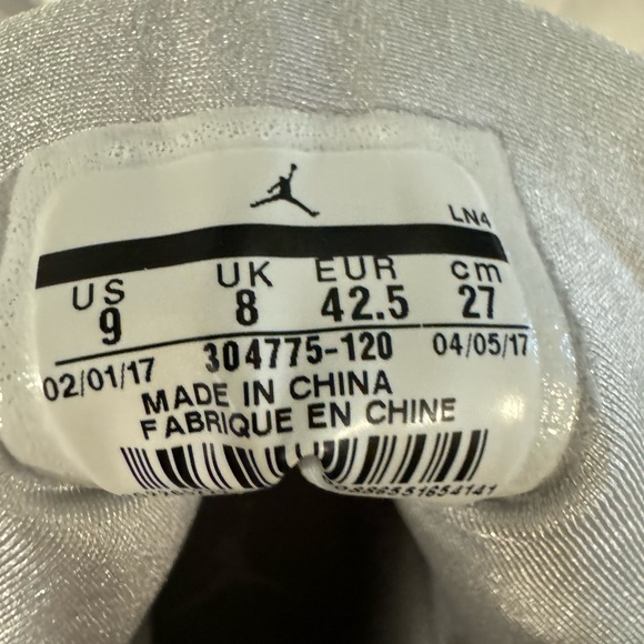 Air Jordan 7 Retro 23 White/Metallic Silver Men’s Size 9 - Picture 5 of 15